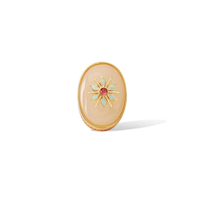 Shaze Luna Sunrise 18K Yellow Gold Plated Italian Crafted Ring