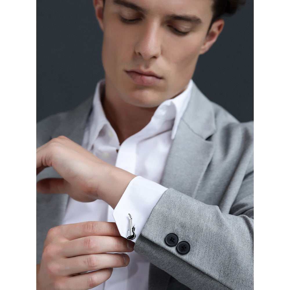 Shaze Levi Silver Cufflinks