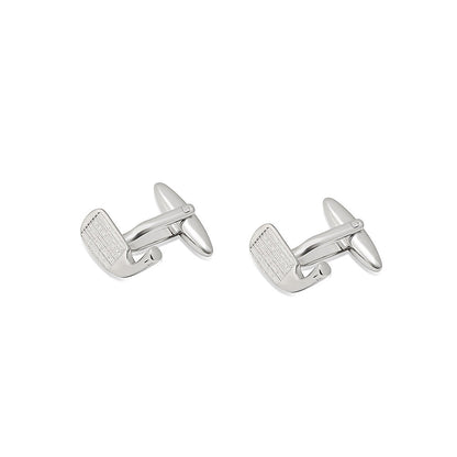 Shaze Club Face Silver Cufflinks