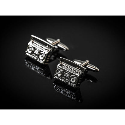 Shaze Boombox Silver Cufflinks
