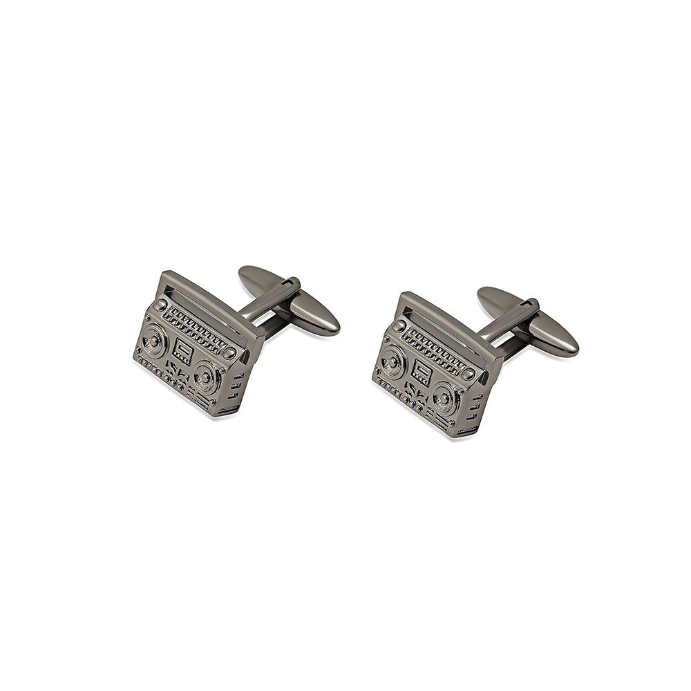 Shaze Boombox Silver Cufflinks