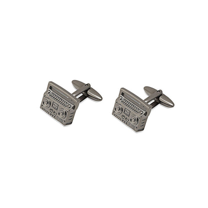 Shaze Boombox Silver Cufflinks