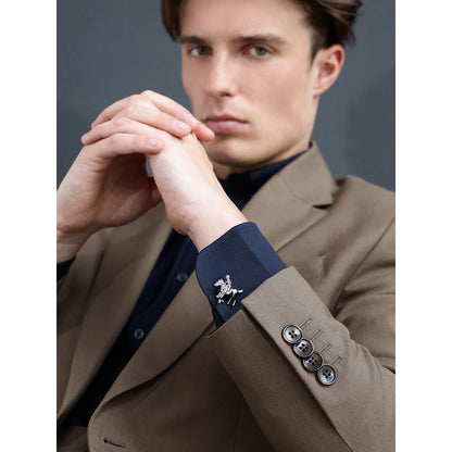 Shaze Saddle Master Silver Cufflinks