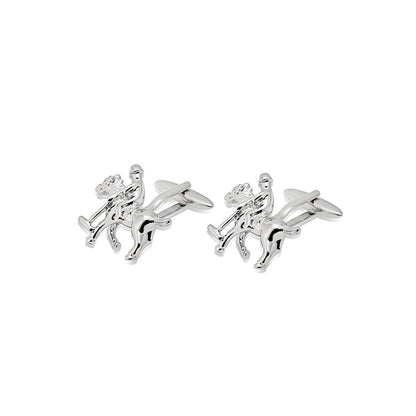 Shaze Saddle Master Silver Cufflinks
