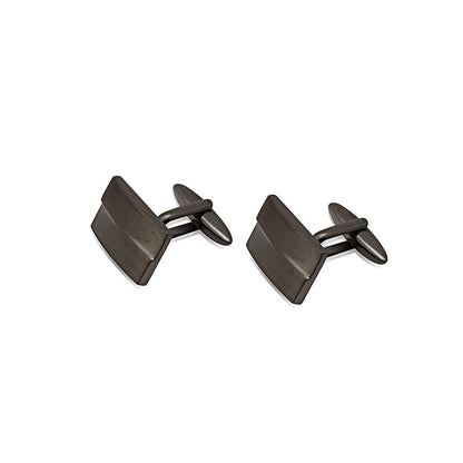 Shaze Balance Bars Black Cufflinks