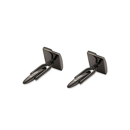 Shaze Balance Bars Black Cufflinks