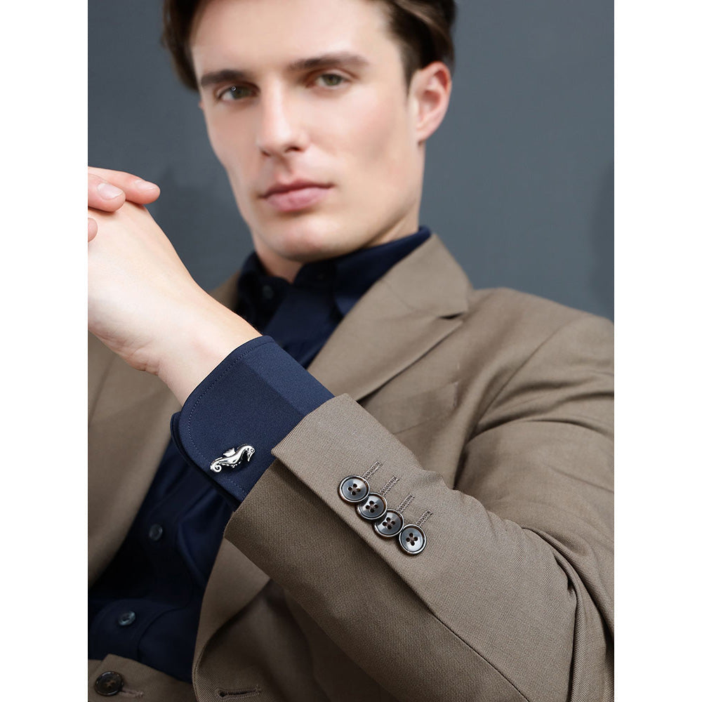 Shaze Reef Rider Silver Cufflinks