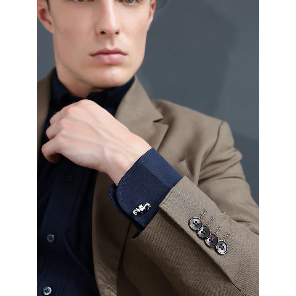 Shaze Reef Rider Silver Cufflinks