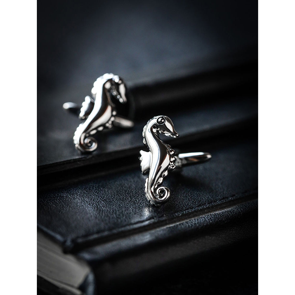 Shaze Reef Rider Silver Cufflinks