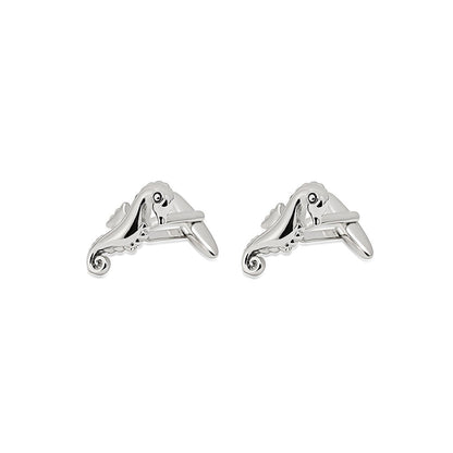 Shaze Reef Rider Silver Cufflinks