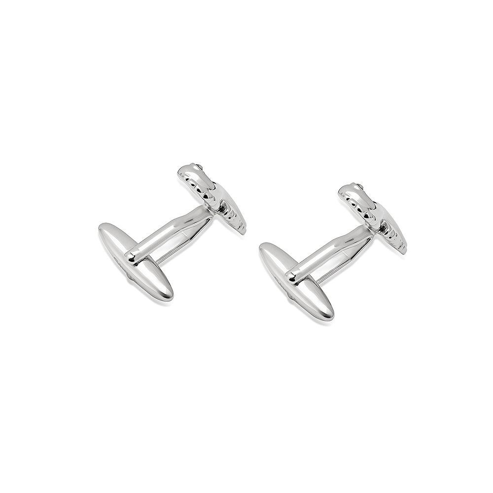 Shaze Reef Rider Silver Cufflinks