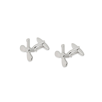 Shaze Slap Shot Silver Cufflinks