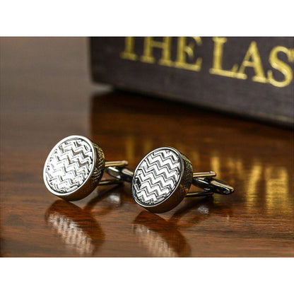 Shaze Tracks Silver Cufflinks