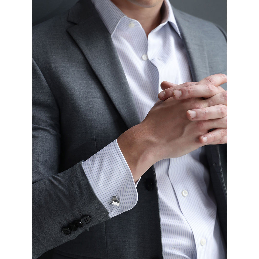 Shaze Reader Silver Cufflinks