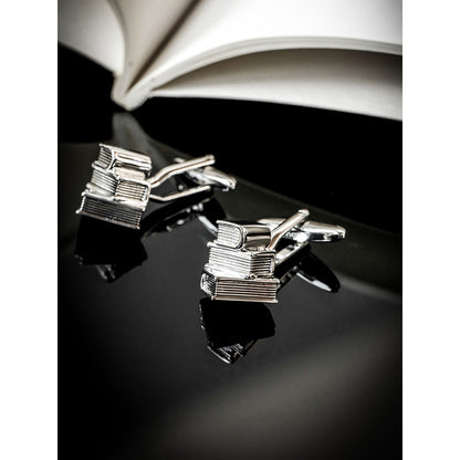 Shaze Reader Silver Cufflinks