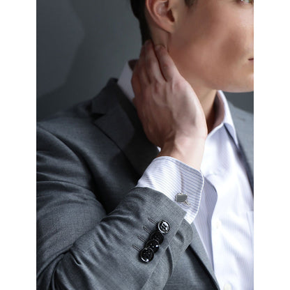 Shaze Reader Silver Cufflinks