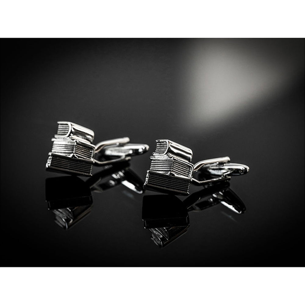 Shaze Reader Silver Cufflinks