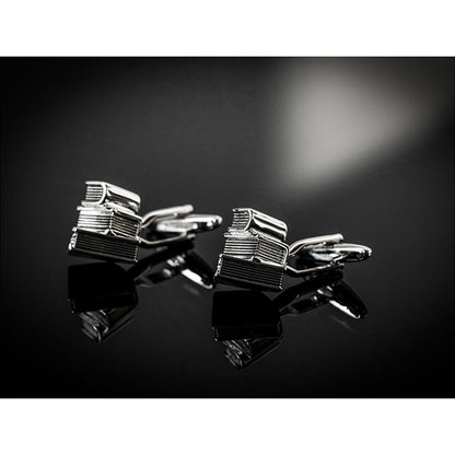 Shaze Reader Silver Cufflinks