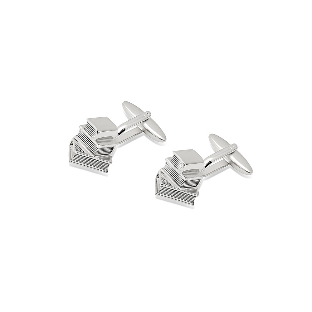 Shaze Reader Silver Cufflinks