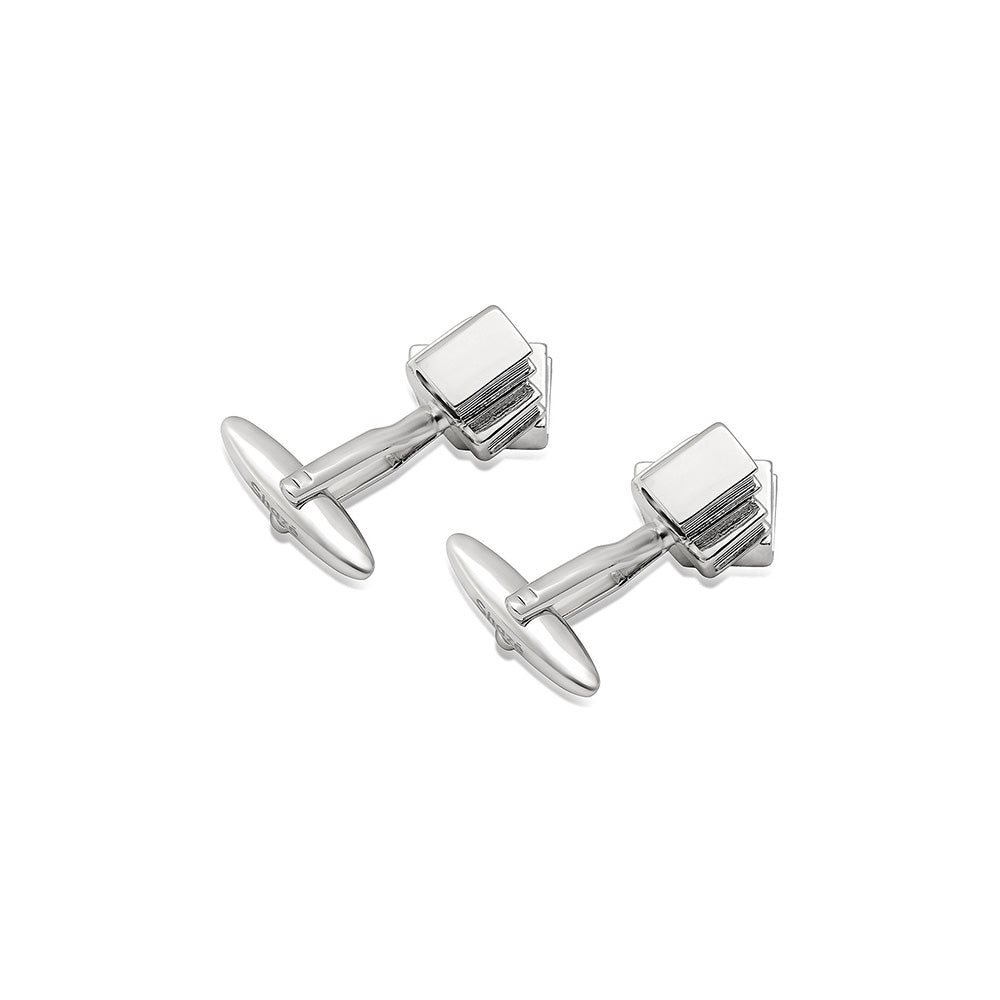 Shaze Reader Silver Cufflinks