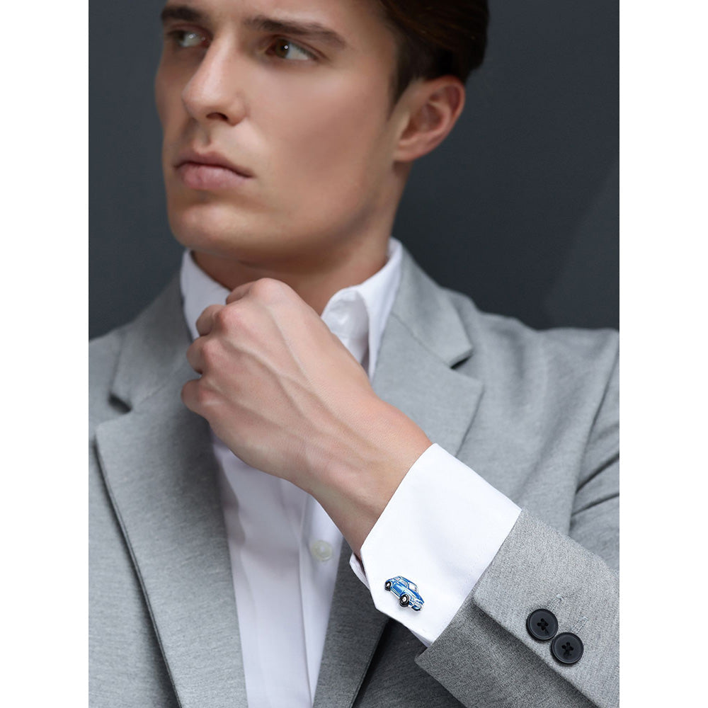 Shaze Route 66 Blue Cufflinks
