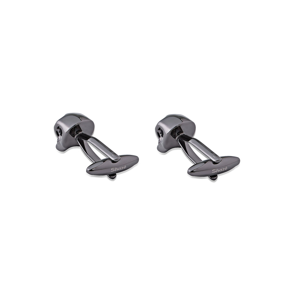 Shaze Grim Silver Cufflinks