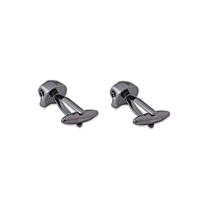 Shaze Grim Silver Cufflinks