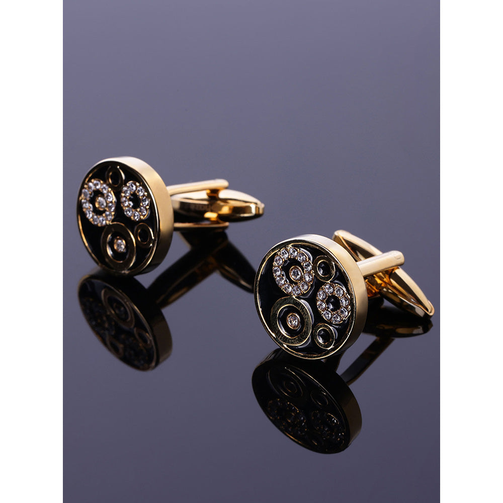 Shaze Oculus Golden Cufflinks