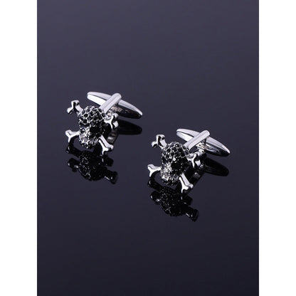 Shaze Skullptural Black Cufflinks