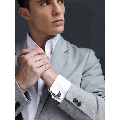 Shaze Avian Black Cufflinks