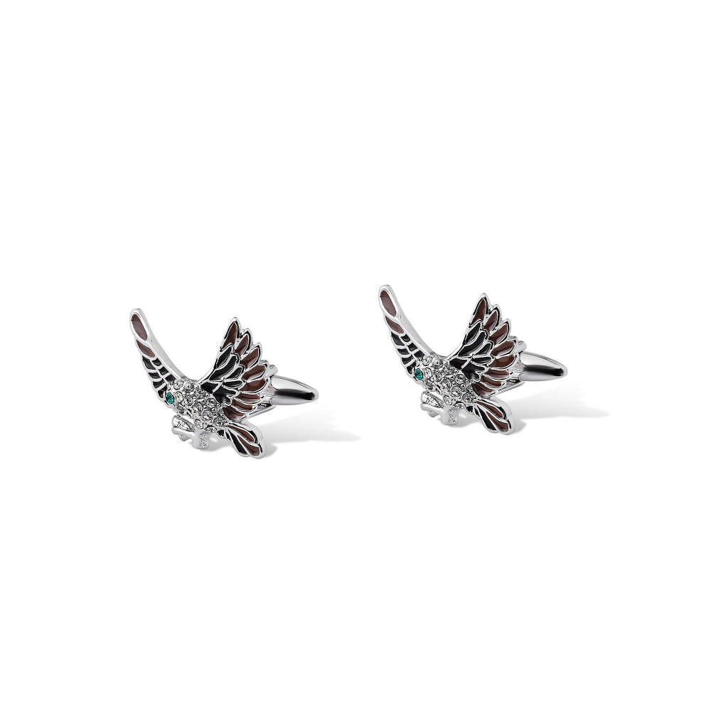 Shaze Avian Black Cufflinks