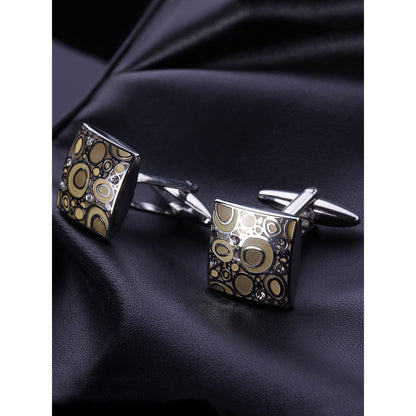 Shaze Druzy Silver Cufflinks