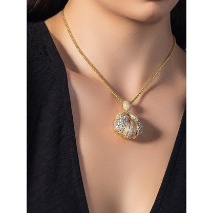 Shaze Nebula Light Three Tone Pendants Rhodium-Plated Jewellery