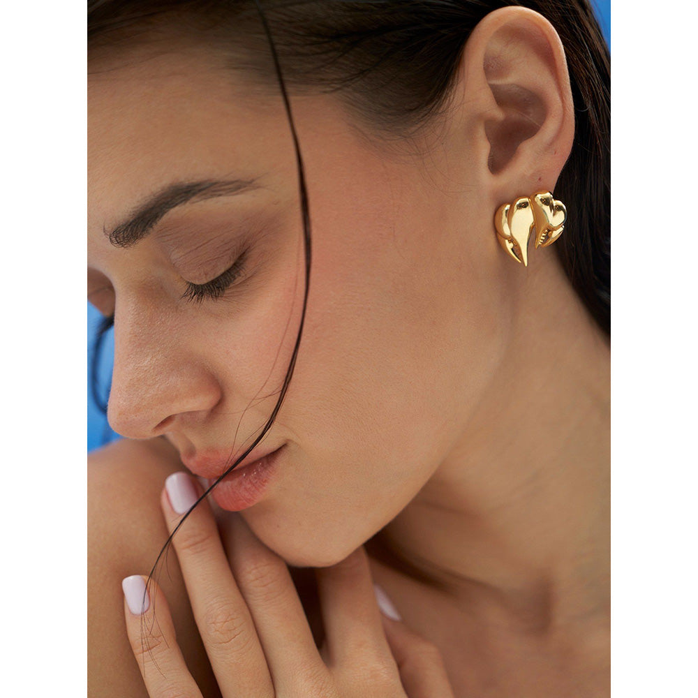 Shaze Ocean's Crown Stud Earrings