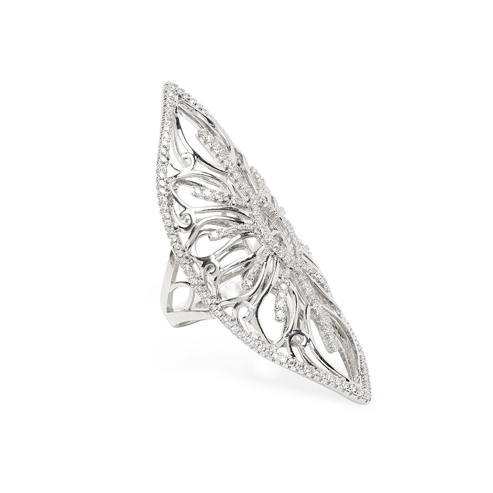 Shaze White Flower Ring