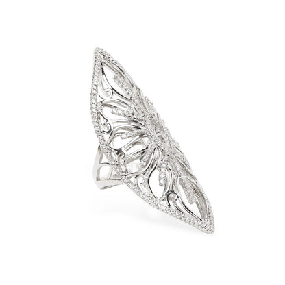 Shaze White Flower Ring