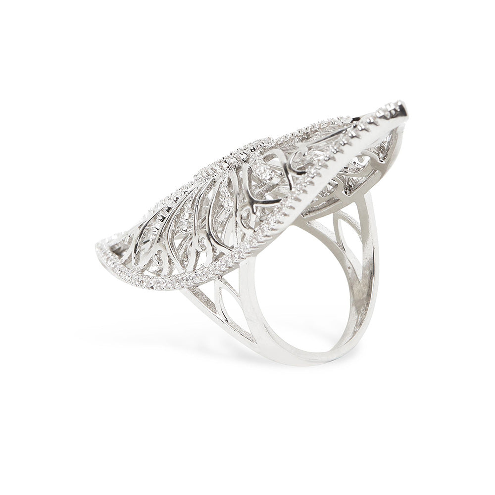 Shaze White Flower Ring