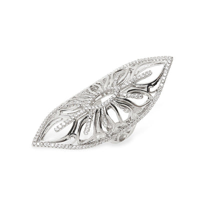 Shaze White Flower Ring