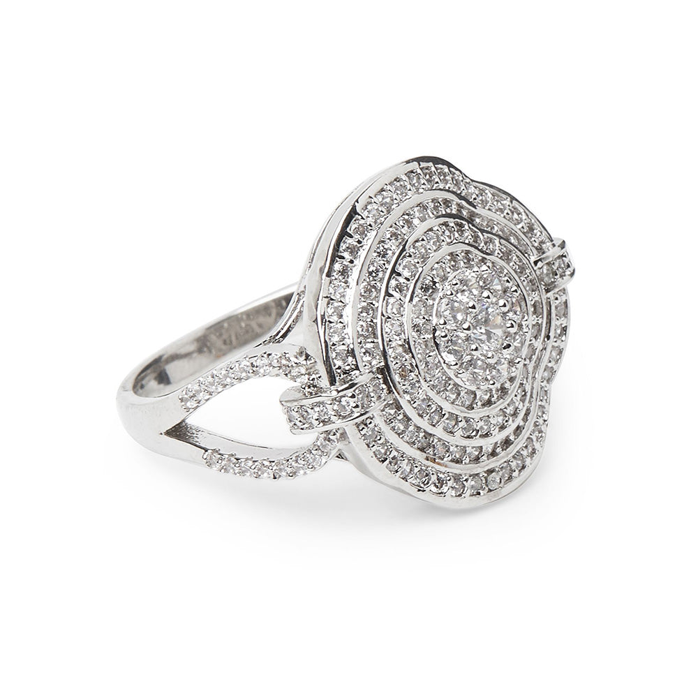 Shaze Crystal Rose Ring