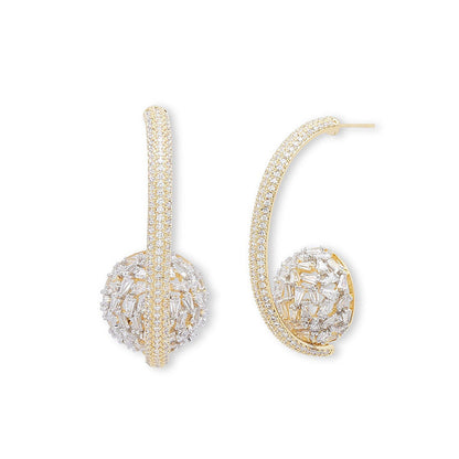 Shaze Carry Ball Drop Earring