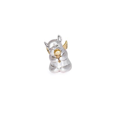 Shaze Silver Winged Drip Figurine