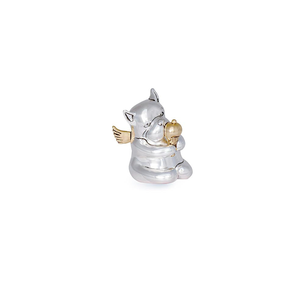Shaze Silver Winged Drip Figurine