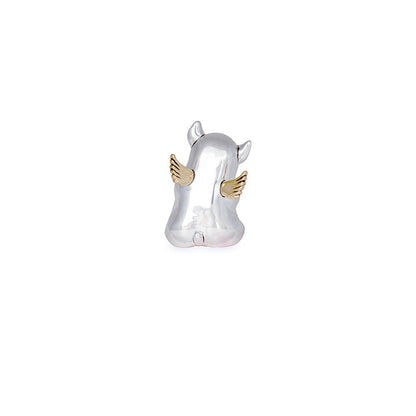 Shaze Silver Winged Drip Figurine