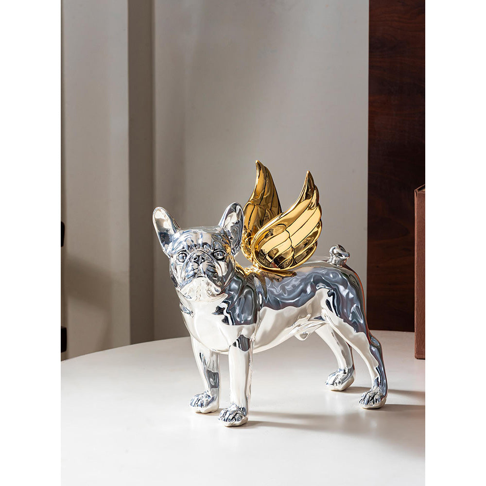 Shaze Silver Winged Watcher Figurine