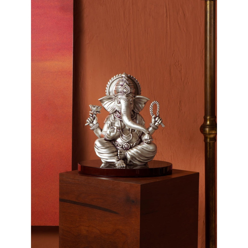 Shaze Silver Bless Ganesha Figurine