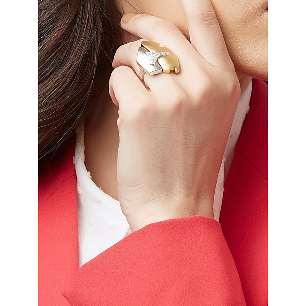 Shaze Centre Cut Ring For Women