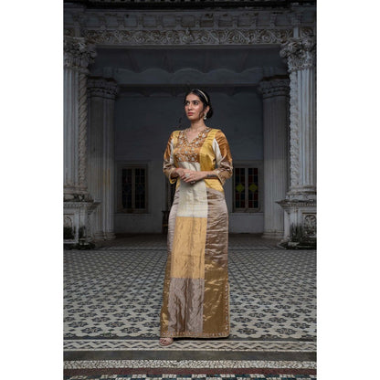 Sheela Suthar Multi-Colour Signature Tissue Maxi Dress