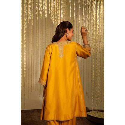 Sheetal Batra Mehnaaz Kurta & Salwar-Mustard (Set of 2)