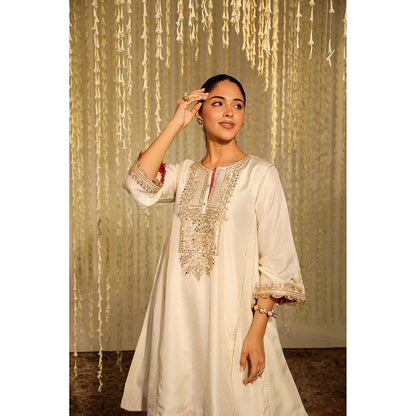 Sheetal Batra Meher Kurta & Salwar-Ivory (Set of 2)