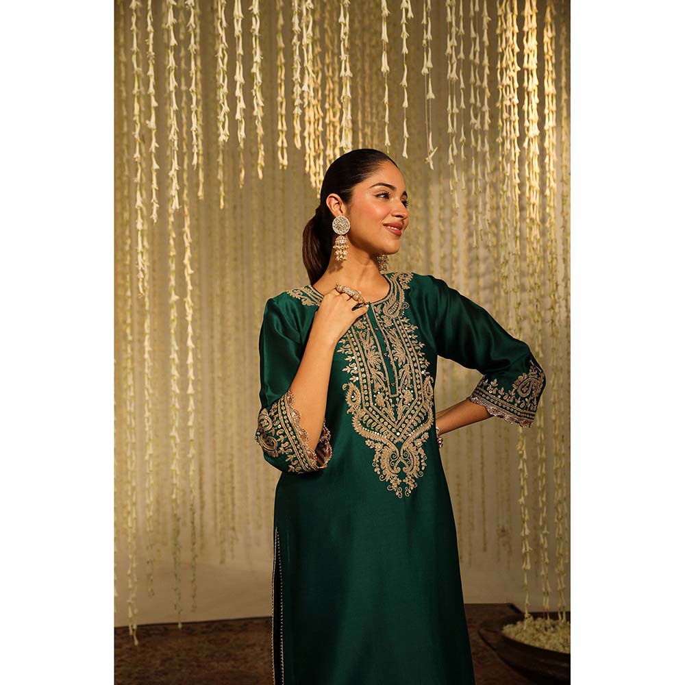 Sheetal Batra Amara Kurta & Dhoti-Green (Set of 2)